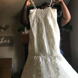 Amanda novia mermaid spaghetti strap wedding dress